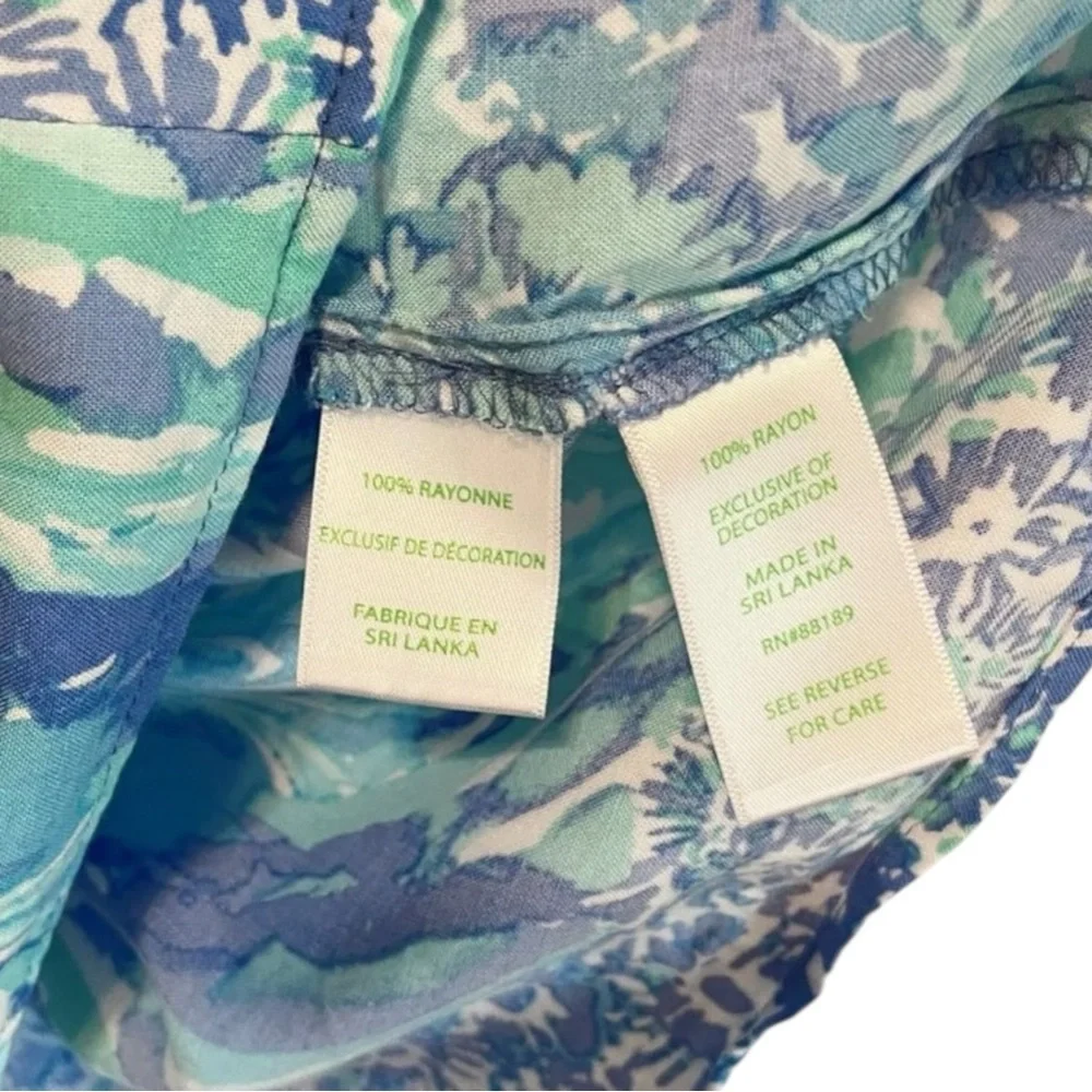 LILLY PULITZER Hollie Tunic Dress Hey Hey Soleil Bell Sleeves Size XXS - Picture 8 of 9